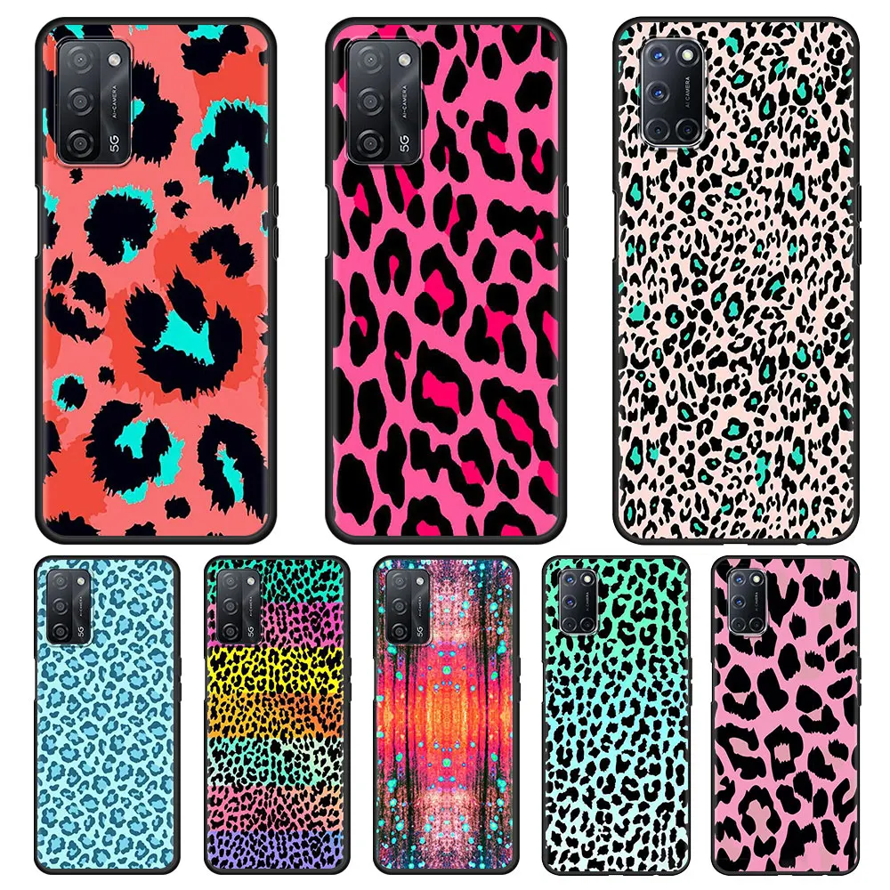 

Leopard Series Cell Phone Case for Oppo A53 A9 2020 A52 A93 Find X2 Lite X3 Reno 3 4 Pro 5G Ace A55 A94 A74 Cases Cover