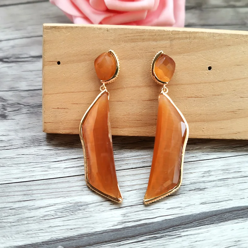 1 пара Каплевидная форма Форма серьги с камнями опалами Длинные висячие