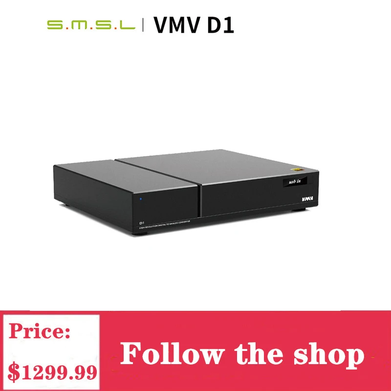 online Smsl Vmv D1 Conversor De áudio Pcm Digital Decodificador Analog768khz/32bit DSD64-512 Usb/fibra/coaxial/ebu Dac