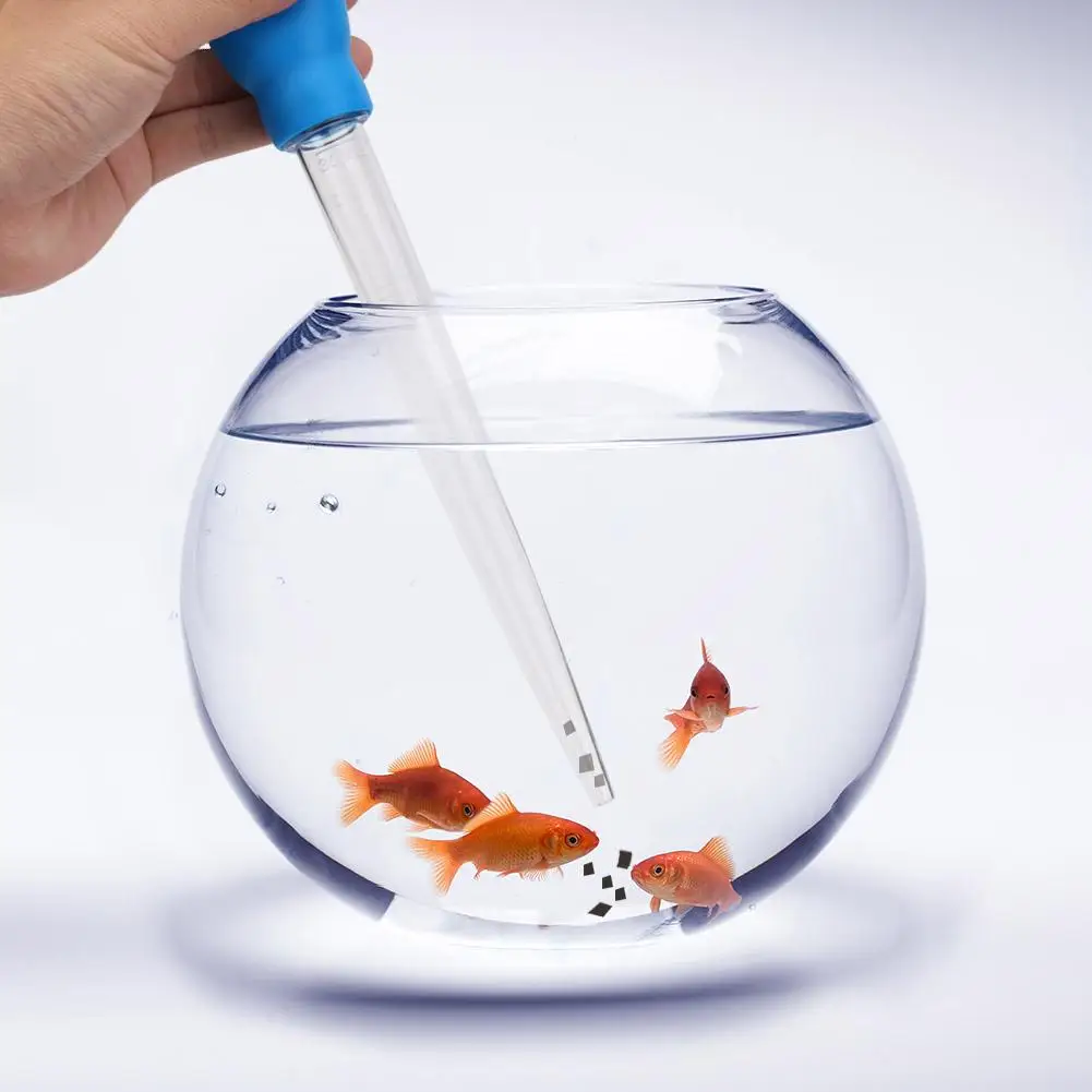 Manual Suction Pipe Fish Tank Siphon Filter Pump Aquarium Cleaning Tools 28cm Pipette Remove Residue |