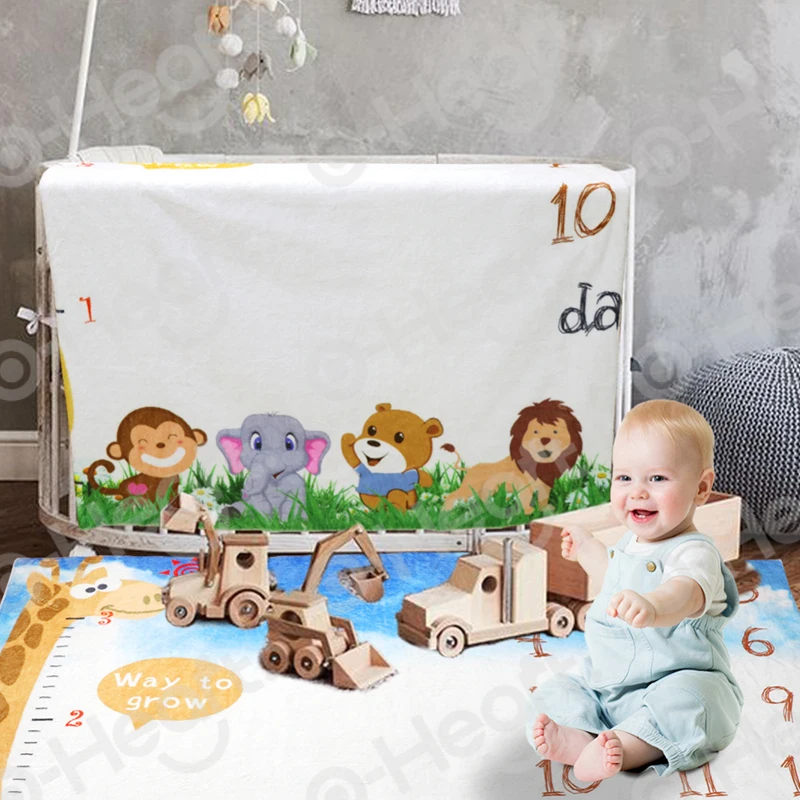 Фон для фотосъемки новорожденных с изображением животных джунглей | Дом и сад