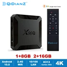 ТВ-приставка X96Q, Android 10,0, Allwinner H313, четырехъядерная, 4K HD, 2,4G, Wi-Fi, медиаплеер X96, телеприставка, мини-ТВ-приемник, 1 ГБ, 2 Гб