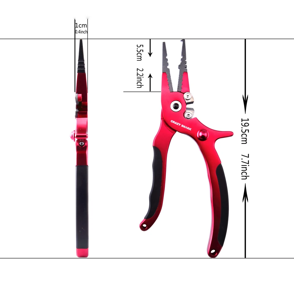 Алюминиевые рыболовные плоскогубцы CrazyShark многофункциональное приспособление