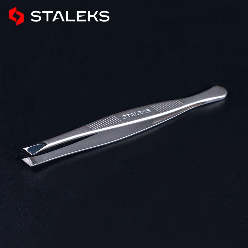 

STALEKS TC-10-3 Professional High Quality Stainless Steel Slant Tip Hair Removal Eyebrow Tweezers Eyelash Extension Makeup Tool