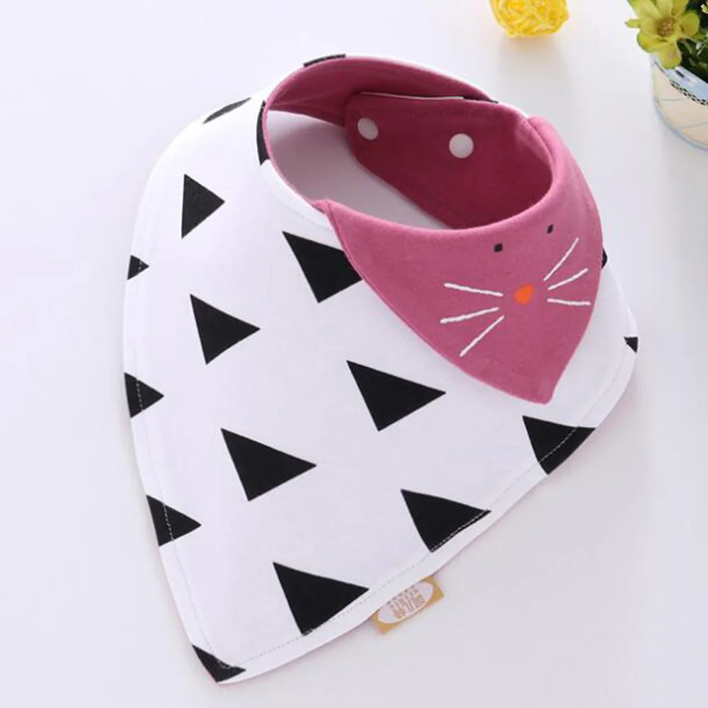 AmyaBaby муслиновые нагрудники Мультяшные хлопковые треугольные детские для