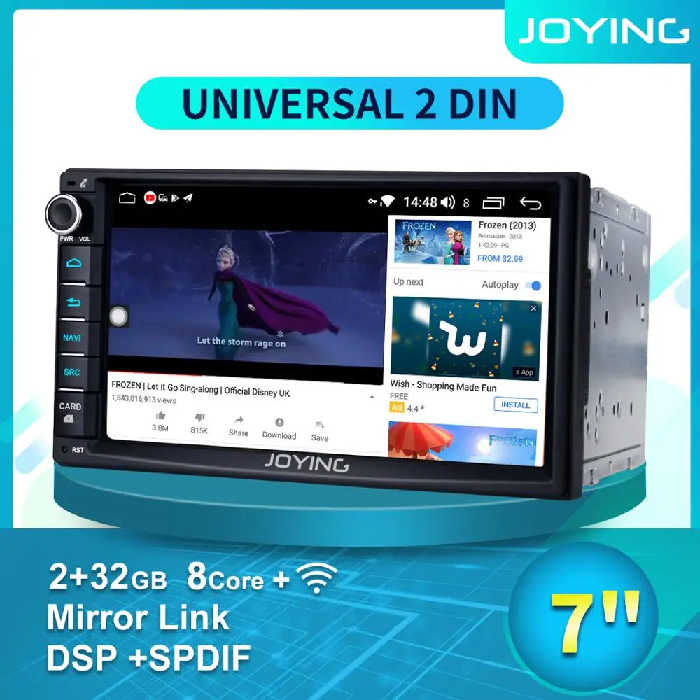 Универсальный мультимедийный плеер 2 din 7 дюймов Android 8 1 DSP головное устройство для