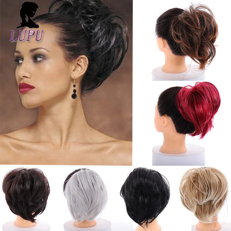 LUPU женский синтетический пончик шиньон эластичная резинка для волос Резиновая