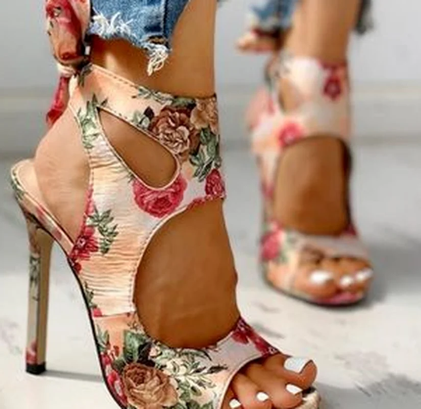 

Women Summer Catwalk Mannequin Party Pumps Heels Sexy Black Shoes super High Heel Sandals