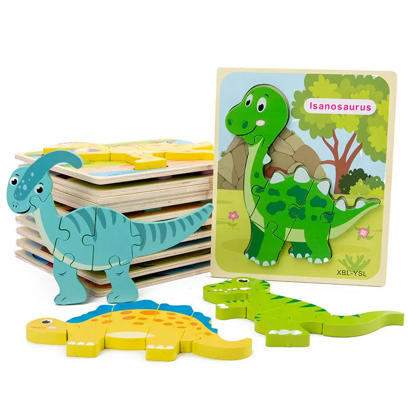 Детский мультяшный 3D пазл динозавр Развивающие Игрушки для раннего развития