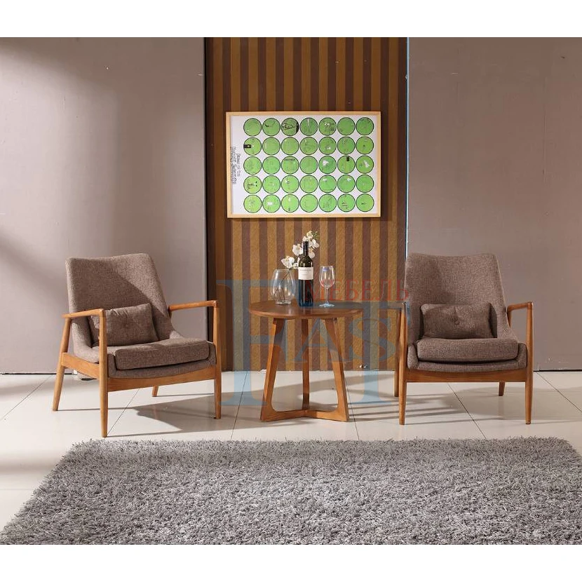 Круглый журнальный столик кухонный стол деревянный с Буковые ножки МДФ Высокое