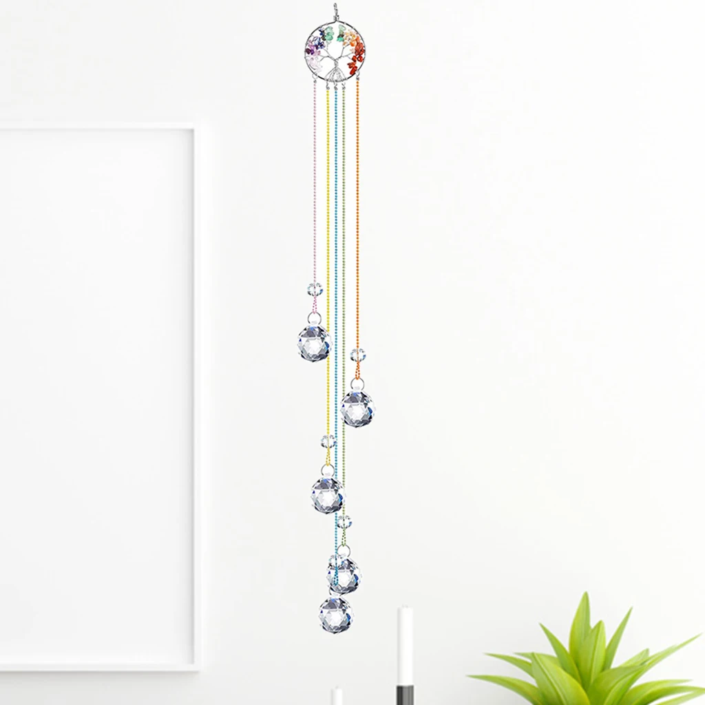 

The Tree of Life Crystal Prism Ball Rainbow Maker Chandelier Decor Chakra Window Garden Hanging Pendant Ornament