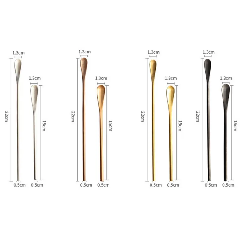 

Stainless Steel Mixing Stirring Ice Coffee Spoon With Long Handle Square Head Ice Cream Dessert Tea Spoon Picnic Kitchen Tools