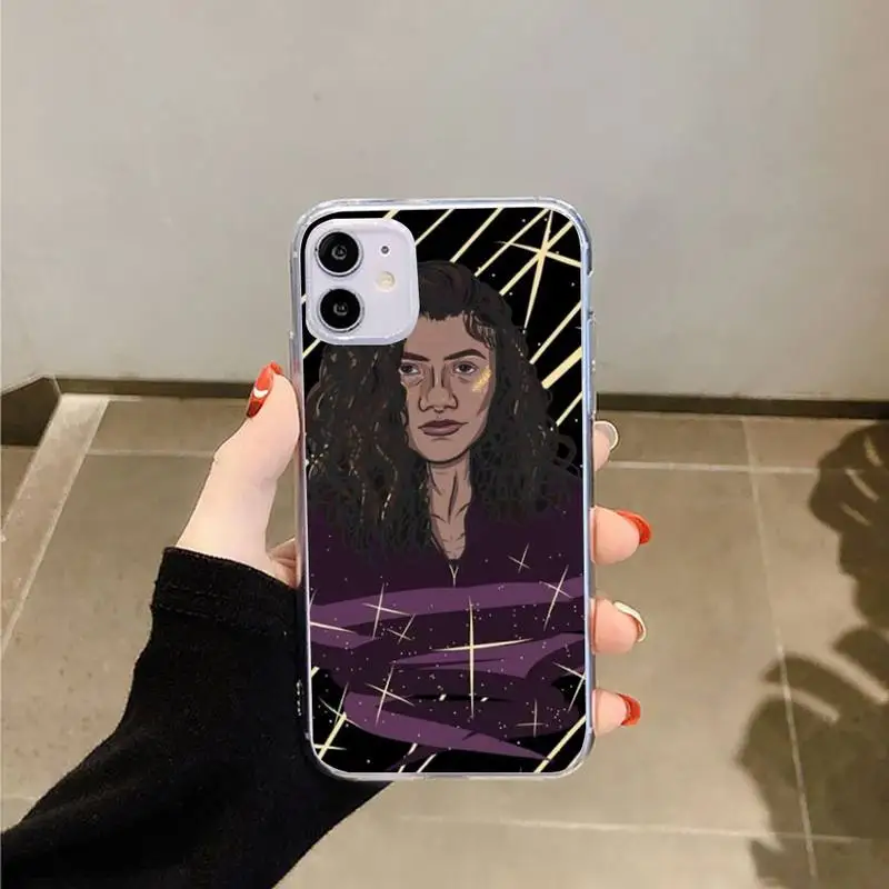 

American TV Series Euphoria Phone Cases Transparent for iPhone 6 7 8 11 12 s mini pro X XS XR MAX Plus