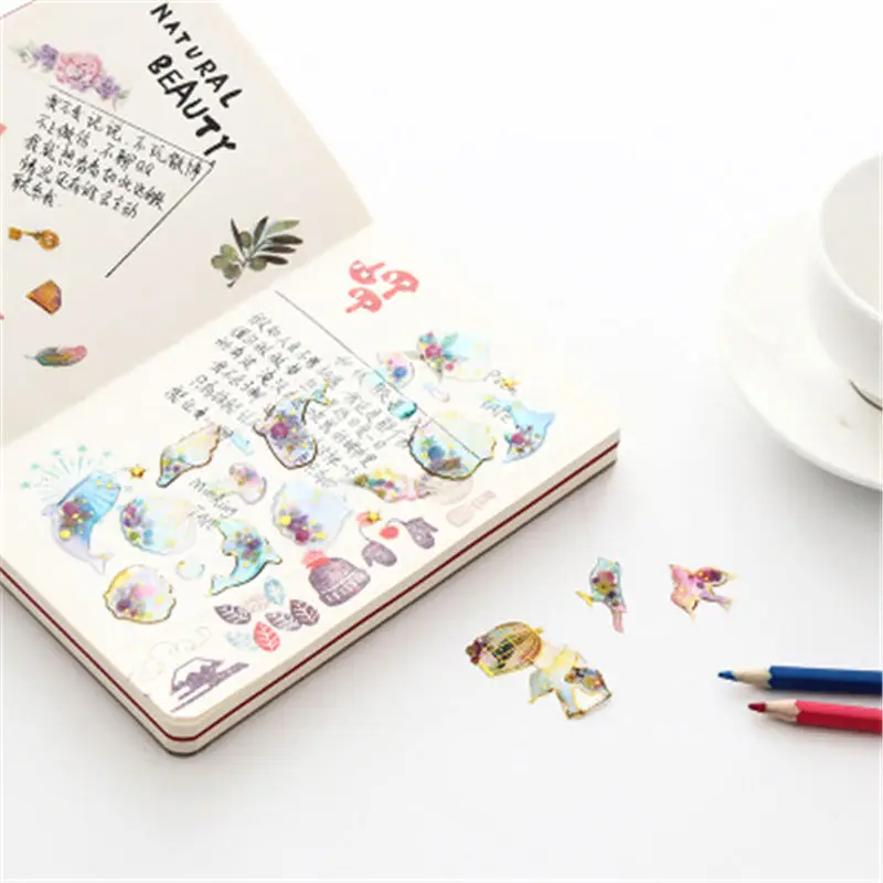 Милый мультфильм эпоксидная ручная учётная запись наклейки креативные DIY