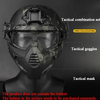 tactical mask goggles military hunting protective safety shooting masks with goggles airsoft paintball combat accessories masks