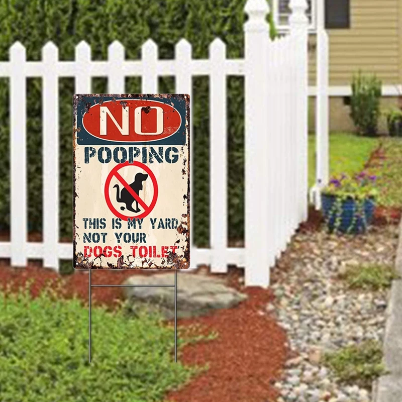 

LUDA 5 шт. «Это мой двор, а не туалет для вашей собаки», жестяные металлические предупреПредупреждение знаки для дома, 8 дюймов X 12 дюймов