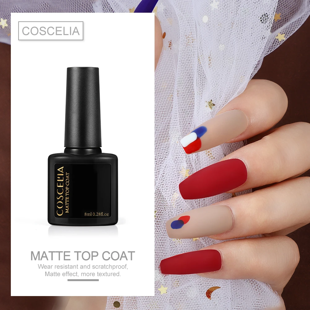 Набор для укрепления ногтей COSCELIA верхнее и Базовое покрытие гибридный