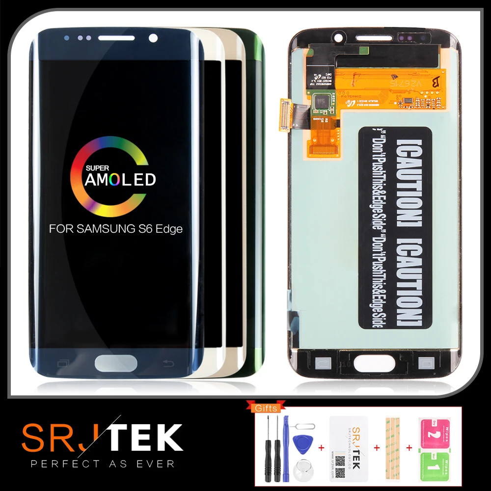 Гарантия 5,1 ''Супер AMOLED экран для SAMSUNG Galaxy S6 Edge ЖК-дисплей S6EDGE G925 G925F сенсорный экран дигитайзер Замена