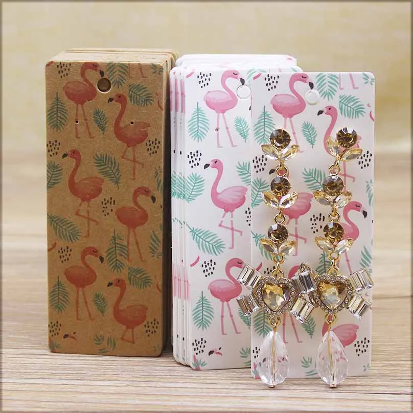 100 шт Сделай Сам спасибо больше упаковка для серег карта цветная печать птицы