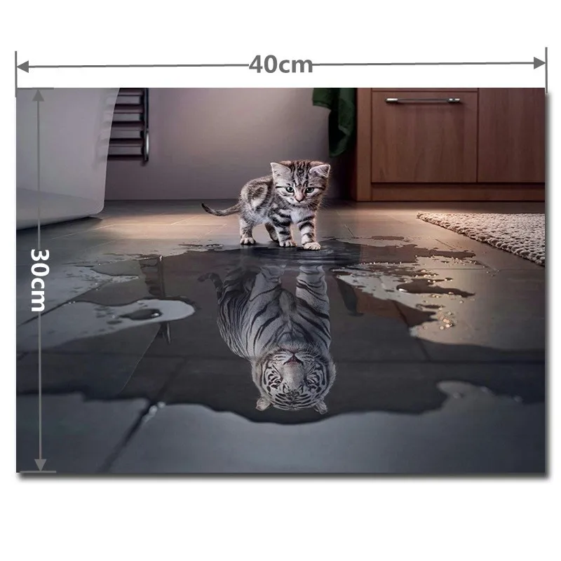 

Fashion Modern Household Spray painting Adornment picture Canvas painting Oil painting Personality Animal The cat and the tiger