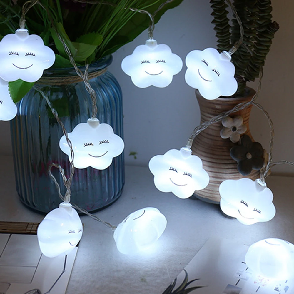 1 5 м 10LED облако Фея Ночные Огни Гирлянда Свадебные Рождественские украшения 2AA