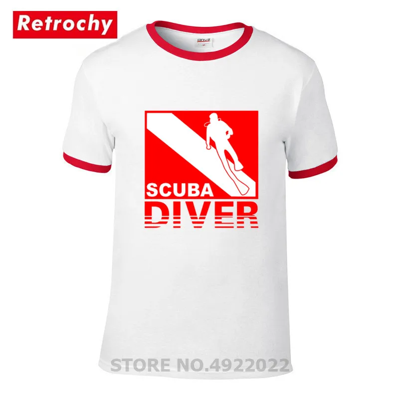 Футболка для дайвинга с аквалангом забавный подарок на день рождения футболка