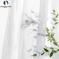 white tulle voile curtian for living room line classic window screen for bedroom sheer curtains for kitchen drapes home decor