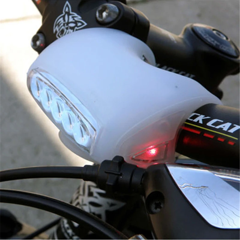 Велосипедная Передняя светильник силиконовые светодиодные головки задние