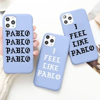 kanye omari west fashion pablo phone cases for iphone 12 mini 11 pro max x xr xs 8 7 6s plus candy purple silicone cover