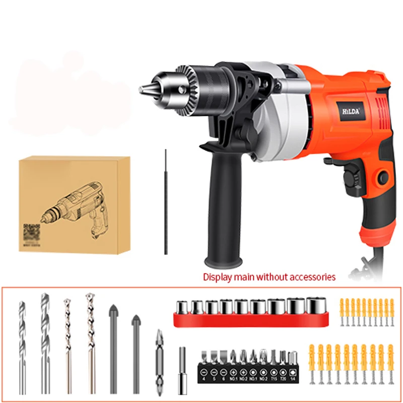 Электрическая дрель электроинструменты многофункциональный набор ударной