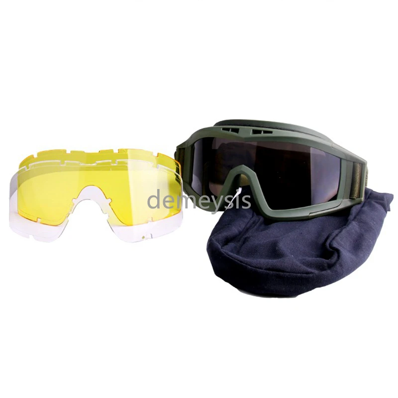 

Tactical Military Windproof Goggles Cs Wargame Hunting Motorcycle Hiking Glasses Anti-uv Dustproof Outdoor Army Riding Eyewear