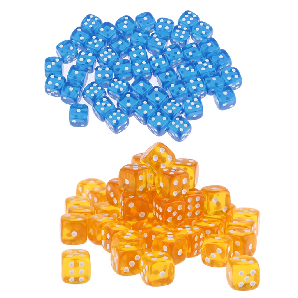 Упаковка из 100 шестисторонних кубиков для ролевых игр набор принадлежностей