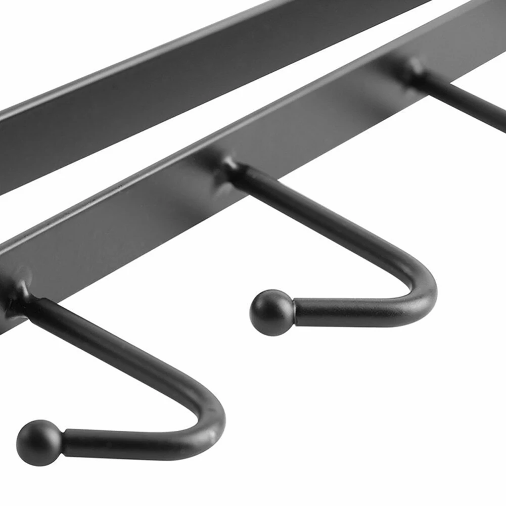 

Newest Under Cabinet Hanger Rack with 6 Hooks Kitchen Cupboard Storage Shelf Hook