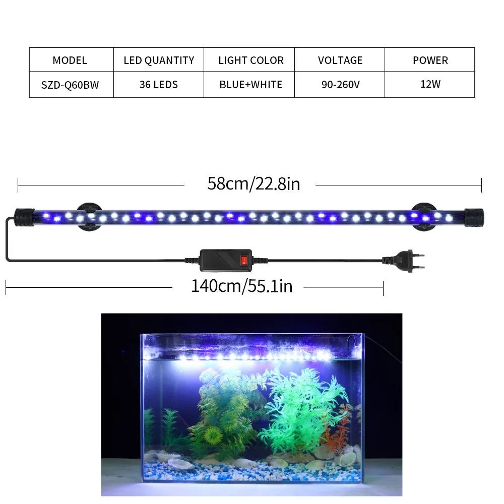 

Aquarium Light Waterproof LED Bar Multi-Specification High Brightness National Standard European Standard American Standard