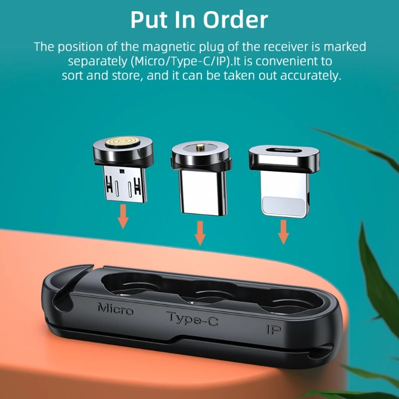 

Data Cable Organizer Portable Storage Box Magnet Adapter Connector Silicone Environmentally Friendly Cable Management