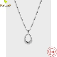 18k gold plating oval bead chain necklace for women 925 sterling silver platinum clavicle necklace femme fine jewelry