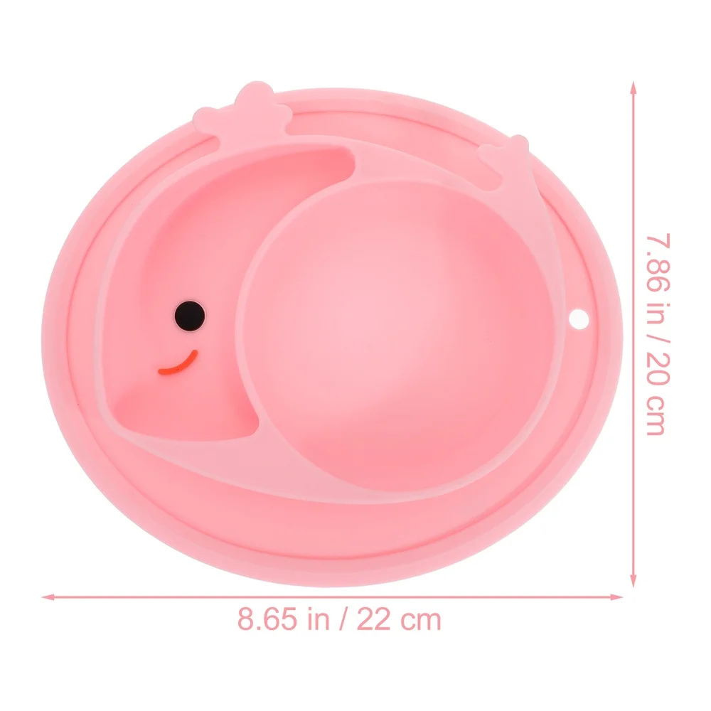 

1Pc Durable Divided Food Plate Silicone Food Supplement Tray for Kids