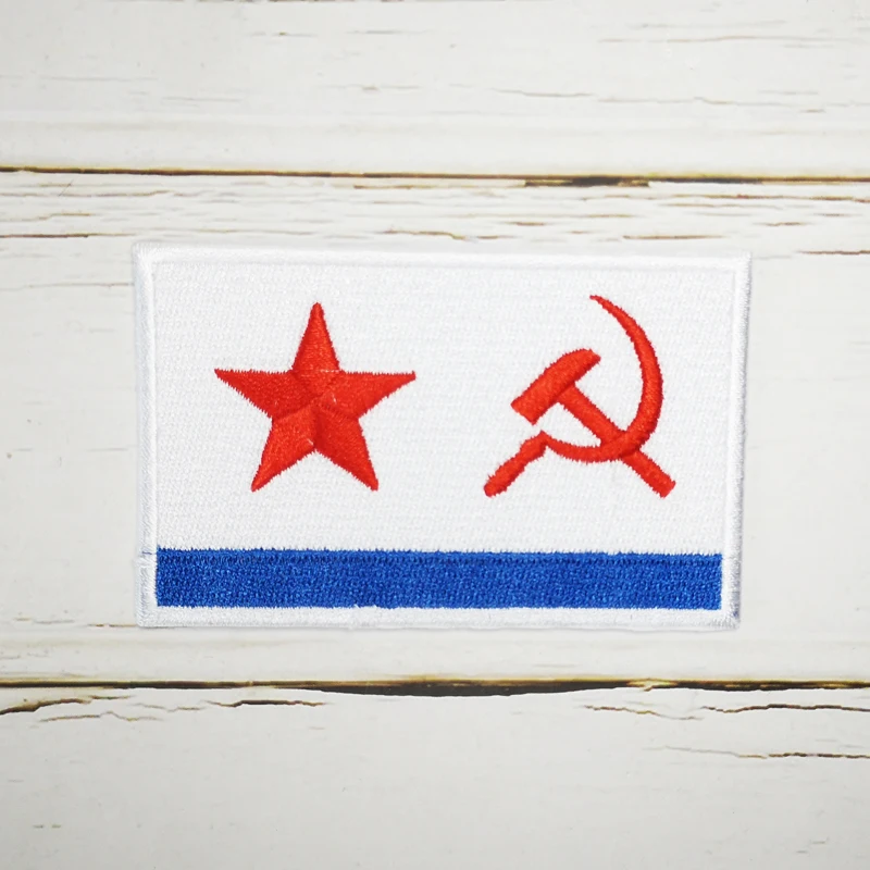 Россия советский военный флаг полная нашивка 100% года для жилета шапки джинсов с