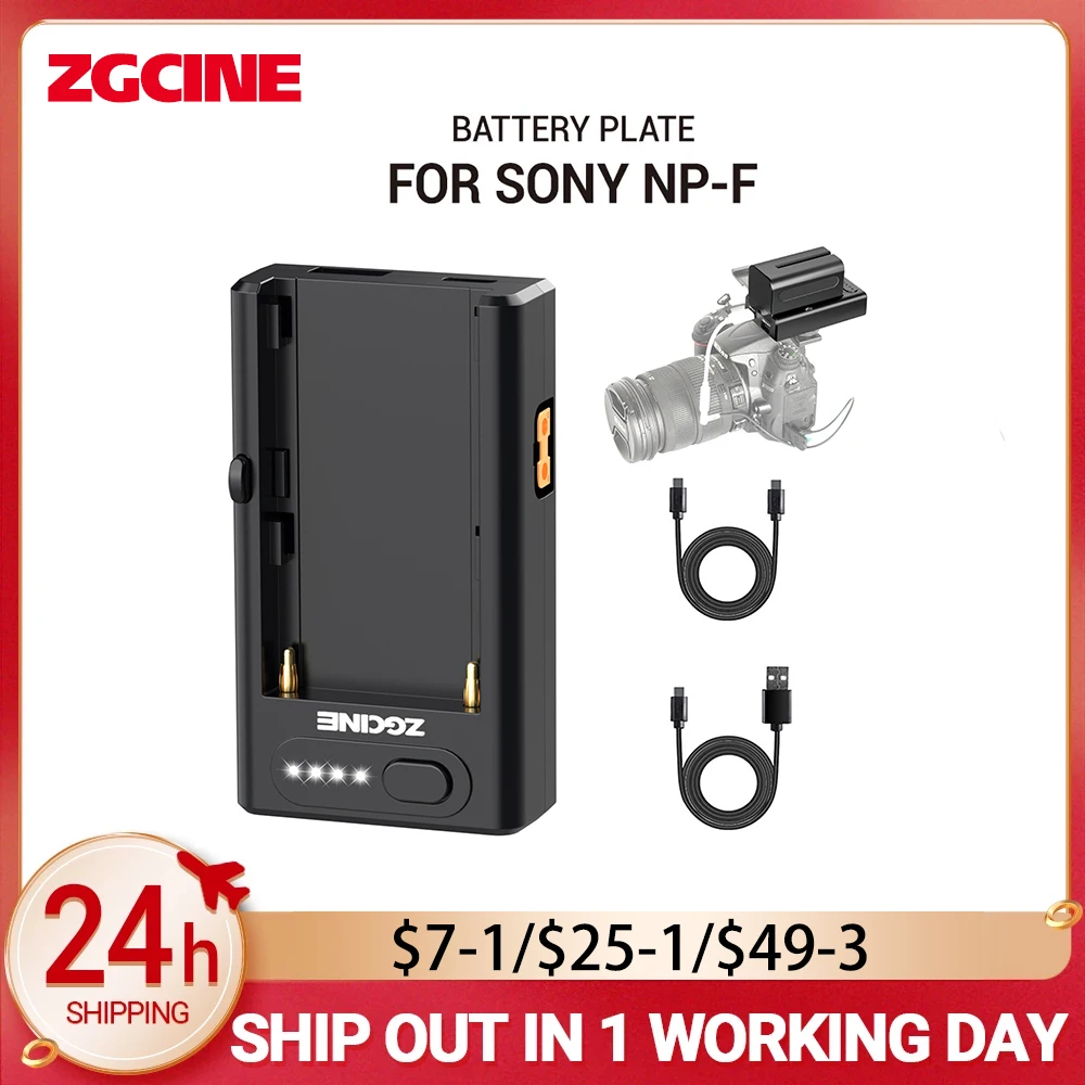 

ZGCINE NP-F01 for F750 F550 F970 Camera Battery Charger 22W PD Faster Dual Charger QC AFC for Sony Nikon iPad Canon