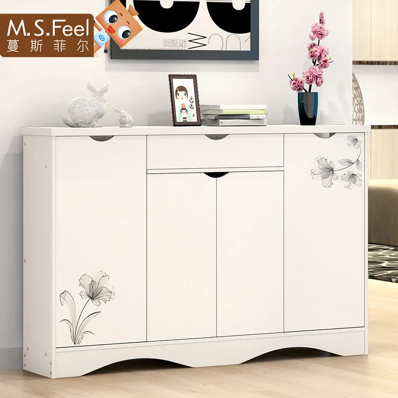 

Multifunctional Display Cabinet Entryway Table for Shoes Furniture Living Room Sideboard Corner Wood Shoe Storage