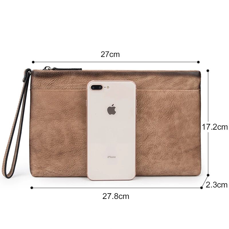 Мужской деловой клатч на молнии вместительная сумка для денег и телефона