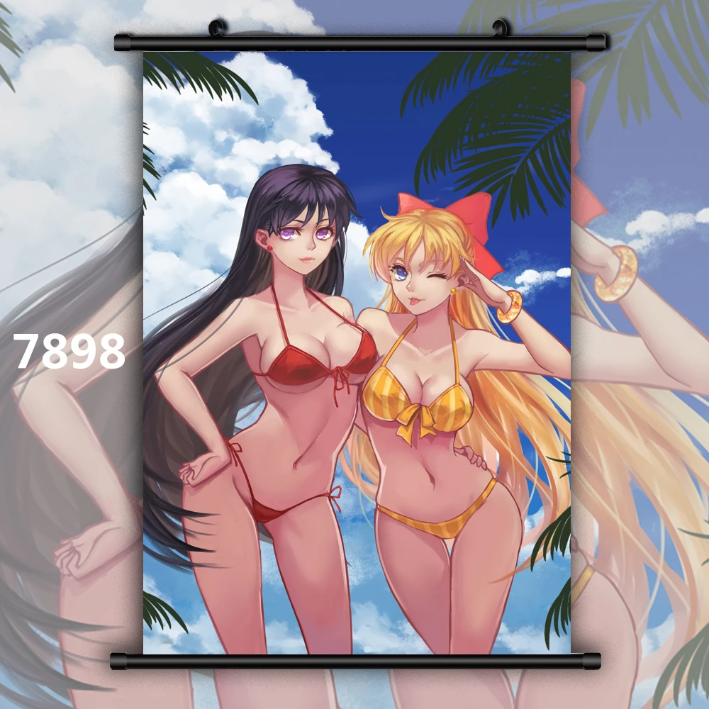 7898 Сейлор Мун Кристалл Chibiusa Kaiou Michiru Рей Хино Луна Tsukino Usagi Tenou Haruka Аниме Манга плакат в рулоне - Цвет: 7898