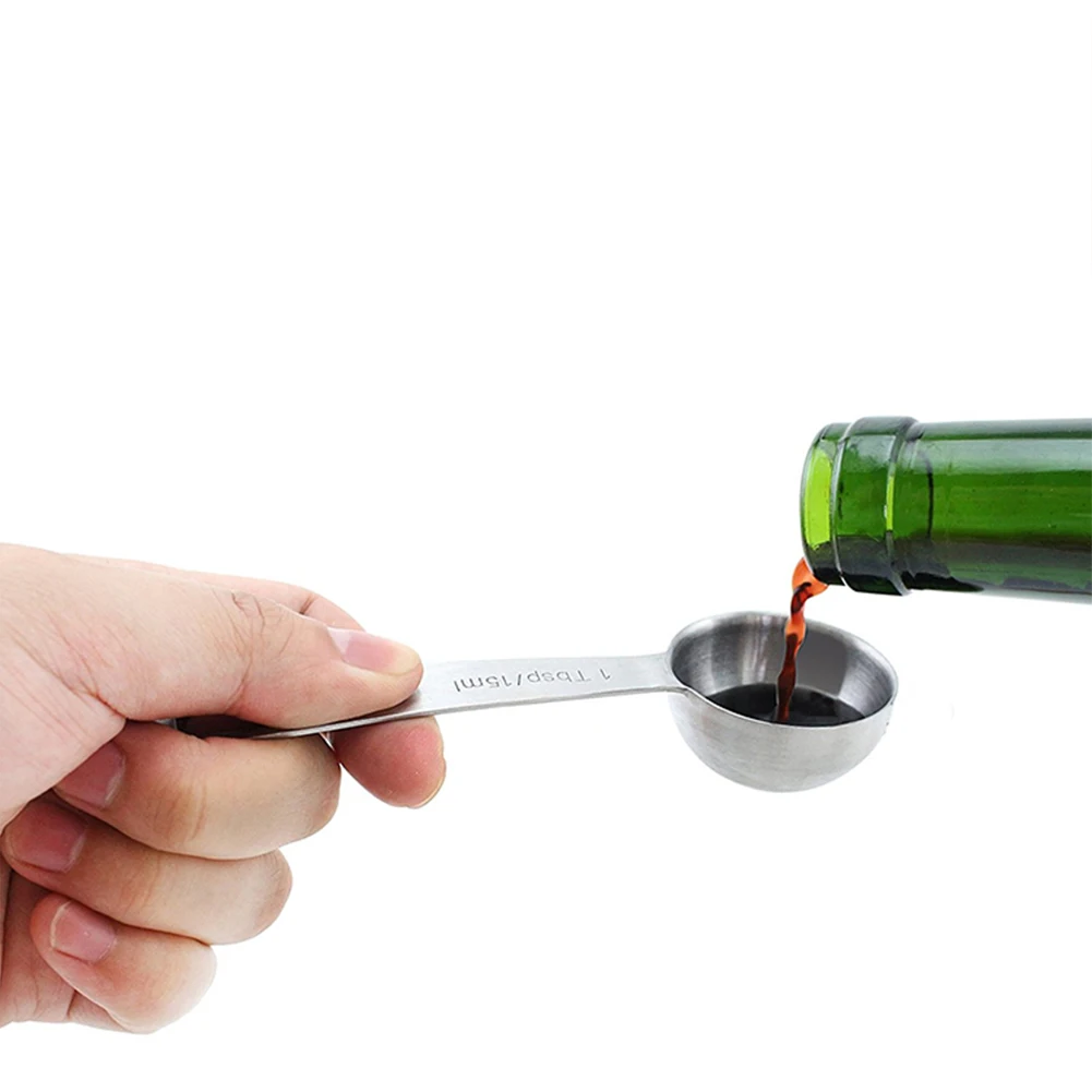 

Mini Measuring Cups Spoons Set Stackable Clear Scale Stainless Steel Measurements Tool 6pcs