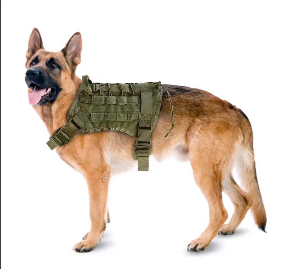 Совершенно новое полицейское K9 тактическое обучение собаки жгут военный Регулируемый модульное облегченное разгрузочное снаряжение из нейлона жилет обслуживание жилет для собаки для большой собаки m-xl