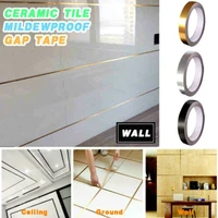 50m gold foil line tile floor moulding tape 0 2mm thick anti mold clearance tape self adhesive beautiful sewing wall sticker