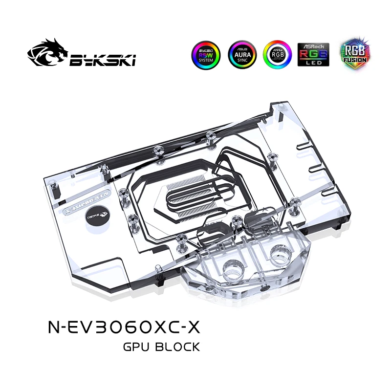 Bykski GPU Water Block for Public EVGA RTX 3060 XC 12GB Graphics Card cooled/with backplane Radiator coolling N-EV3060XC-X | Компьютеры и