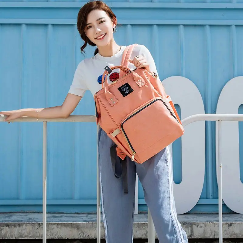 

Fashion Diaper Bag Mummy Baby Care Nappy Bag Large Capacity BackpackOutdoor Travel Handbag J60D