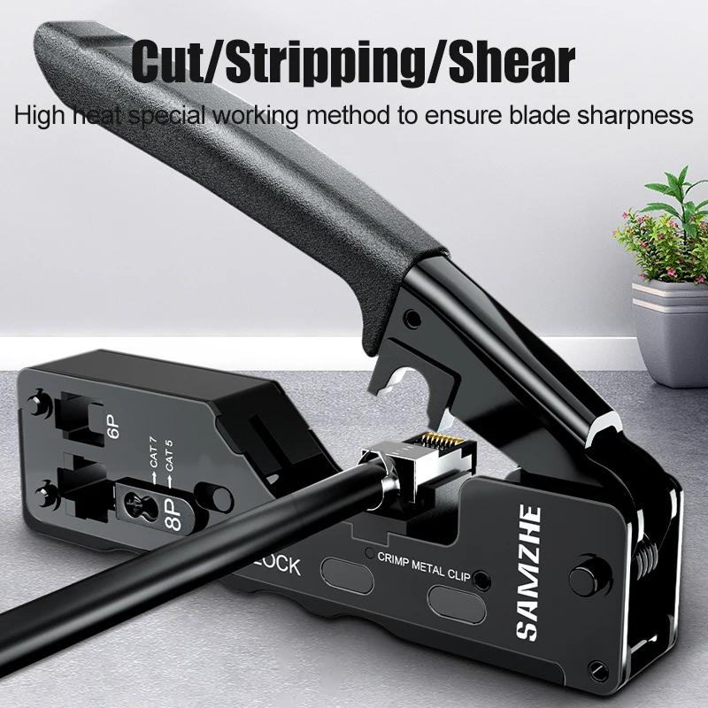 SAMZHE обжимные плоскогубцы сетевые инструменты инструмент для зачистки кабеля