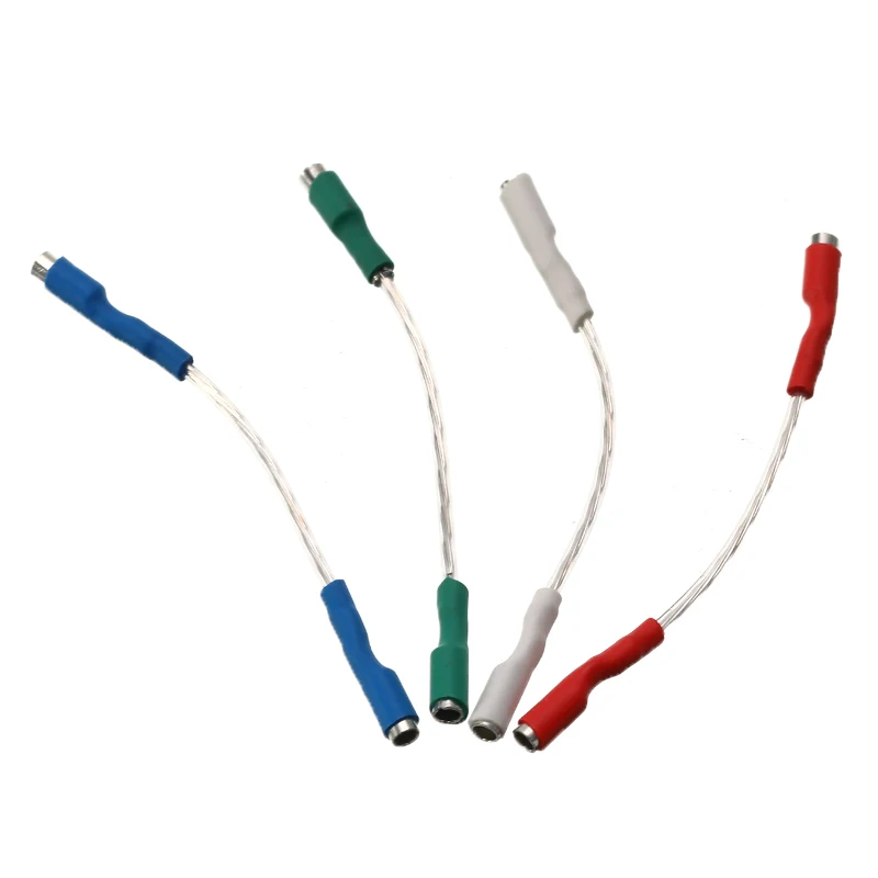 4pcs 40mm 7N Turntable Phono Headshells Pure Sliver Leads Header Wire Cable For 1.2-1.3mm Pins Universal | Электроника