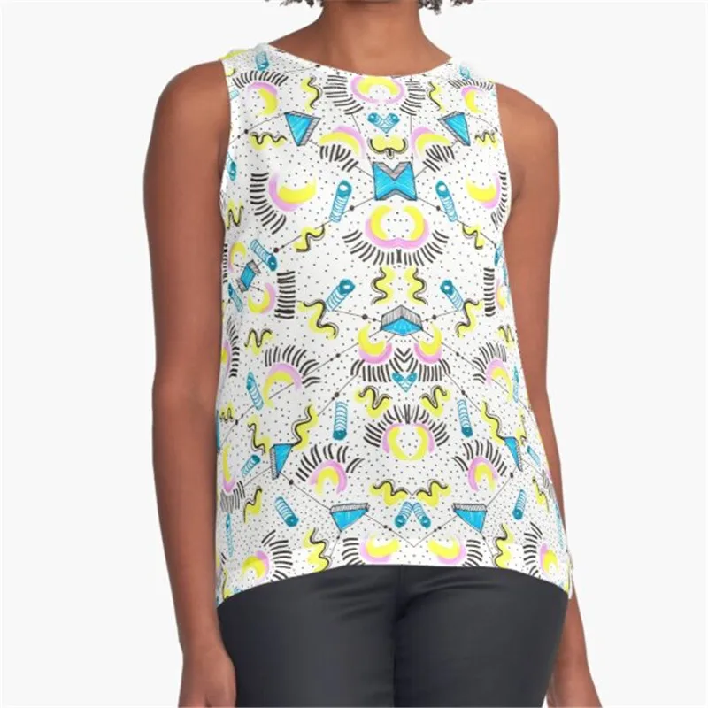 

Women Vintage Sleeveless T Shirt Flamingo Parade dark Printed Summer O-neck tank tops Harajuku Pullover Vest Lady Tee Shirt tops